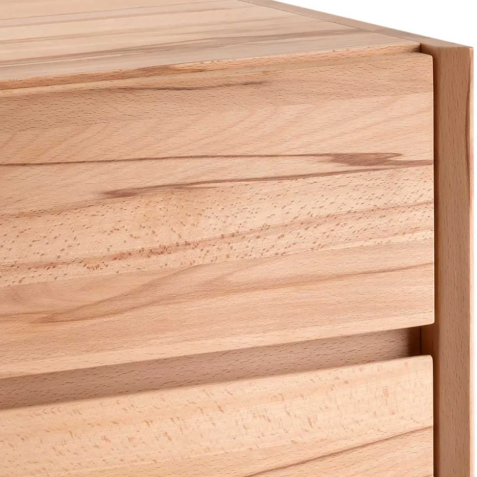 Schreibtisch Rollcontainer aus Massivholz - Senklas