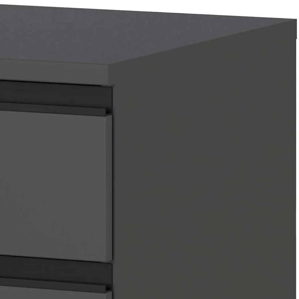 Schreibtisch Rollcontainer in Dunkelgrau - Espnoz