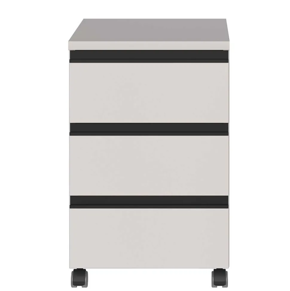 Schreibtisch Rollcontainer in Hellgrau - Great