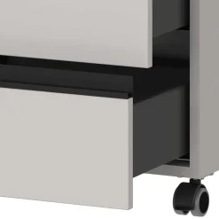 Schreibtisch Rollcontainer in Hellgrau - Great