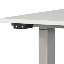 Schreibtisch zum Sitzen und Stehen in Lichtgrau - Salko