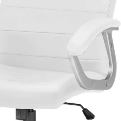 Schreibtischsessel in Weiß Kunstleder - Krispan