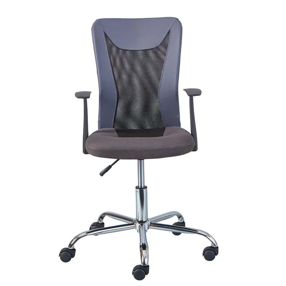 Schreibtischstuhl aus Kunstleder & Mesh - Neluna