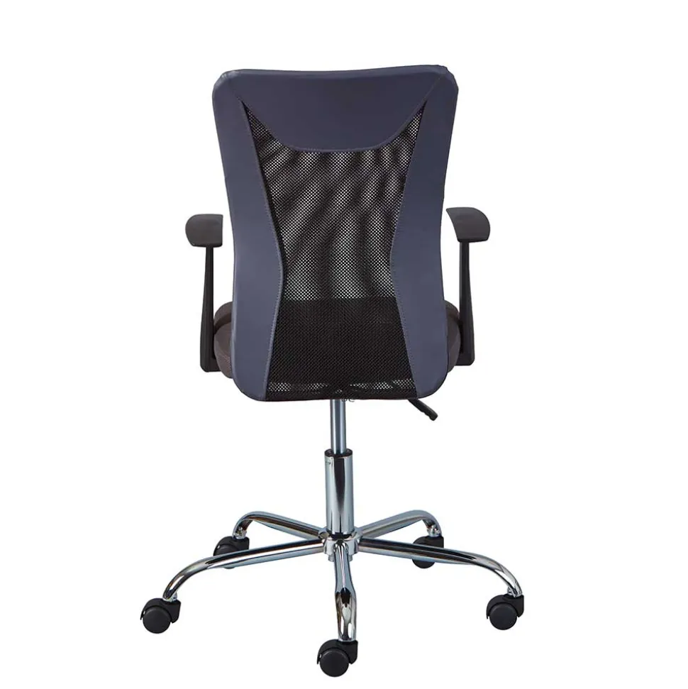 Schreibtischstuhl aus Kunstleder & Mesh - Neluna