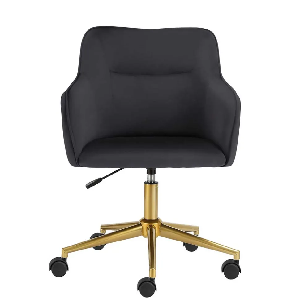 Schreibtischstuhl in Schwarz Samt - Wihelpa