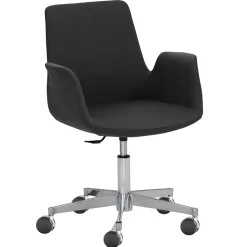 Schreibtischstuhl mit Armlehnen in Anthrazit - Giannin
