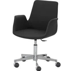 Schreibtischstuhl mit Armlehnen in Anthrazit - Giannin