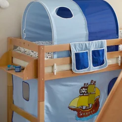 Schräg Rutschen Hochbett in Natur Buche - Urak