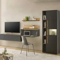 Schränke & Wandboard Wohnzimmer Set - Ahilav (fünfteilig)