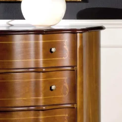 Schubladen Kommode in Nussbaum Dentro im Barockstil