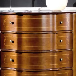 Schubladen Kommode in Nussbaum Dentro im Barockstil