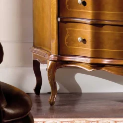 Schubladen Kommode in Nussbaum Dentro im Barockstil