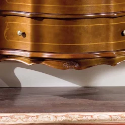 Schubladen Kommode in Nussbaum Dentro im Barockstil