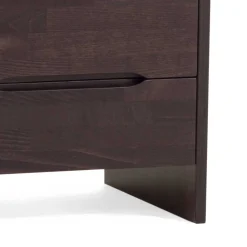 Schubladen Nachtkonsole in Wengefarben Tazina aus Buche massiv