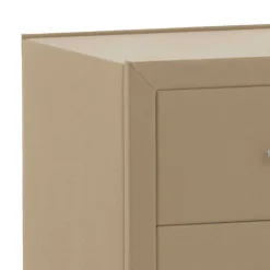 Schubladen Nachtschrank Clairy in Kunstleder Beige