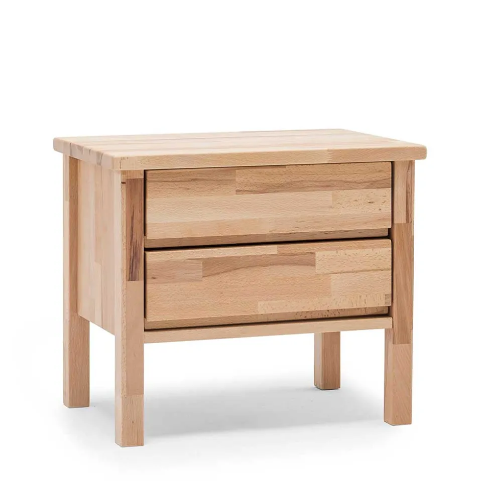 Schubladen Nachtschrank Emena aus Massivholz Kernbuche