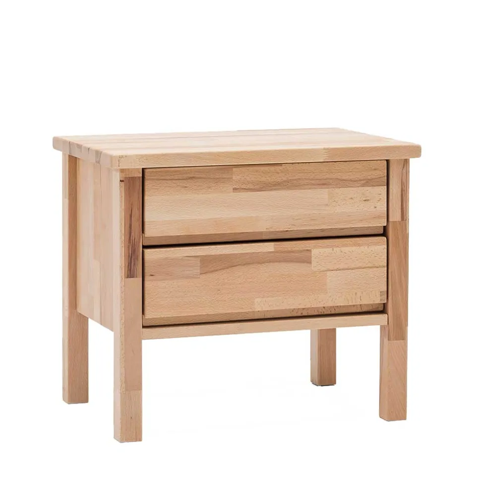 Schubladen Nachtschrank Emena aus Massivholz Kernbuche