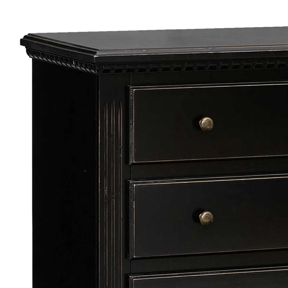 Schubladenkommode Mamaia in Schwarz