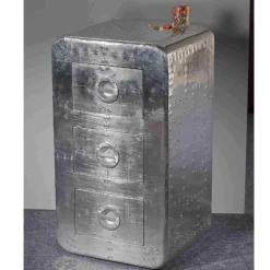 Schubladenkommode Pilot in Alufarben