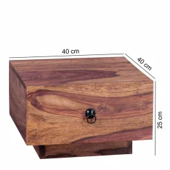 Schubladen-Nachttisch Hoslo quadratisch 40x40cm