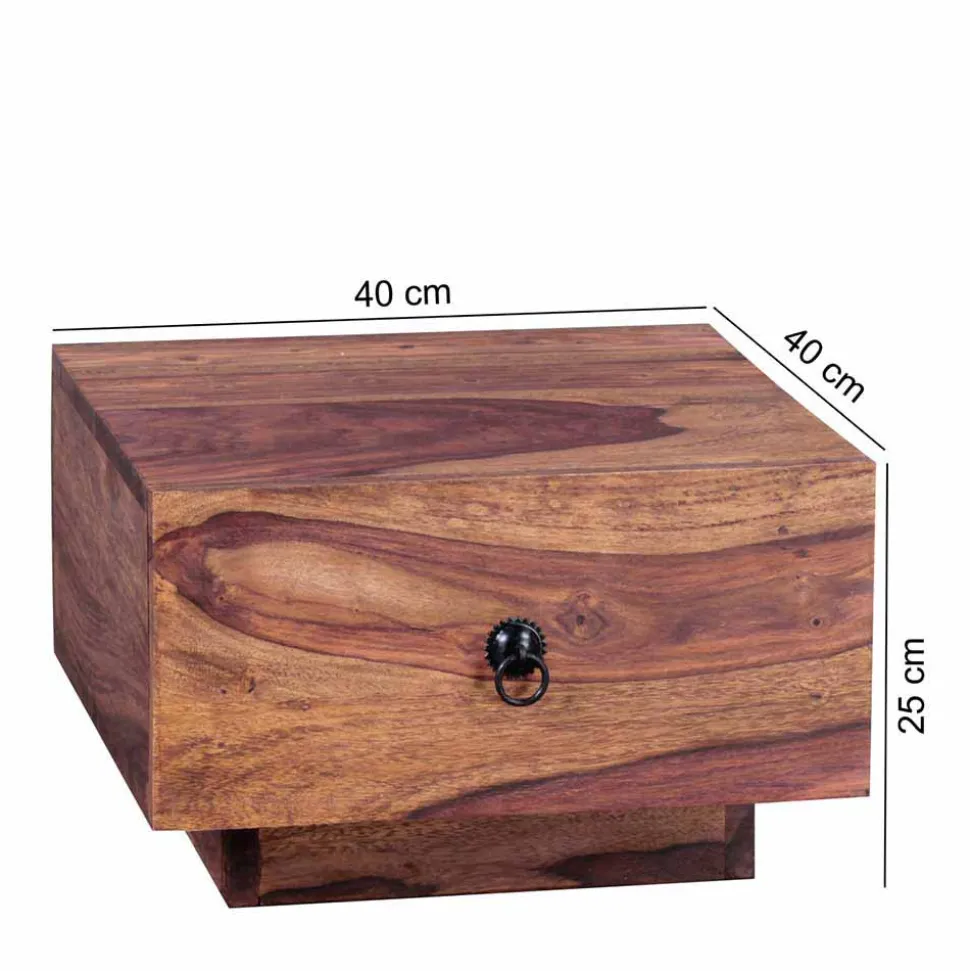 Schubladen-Nachttisch Hoslo quadratisch 40x40cm