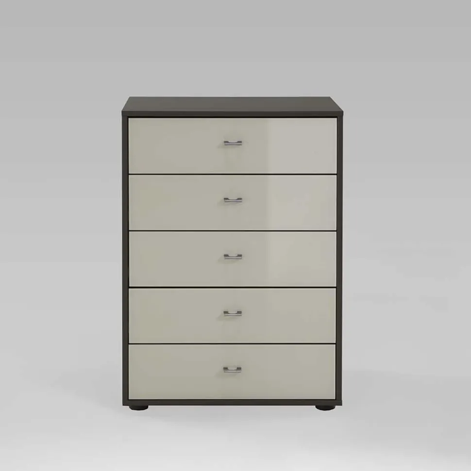 Schubladenschränkchen Jaharas in Magnolie und Braun