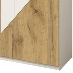 Schuh Schrank in Wildeiche Dekor & Weiß - Fun