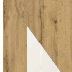 Schuh Schrank in Wildeiche Dekor & Weiß - Fun