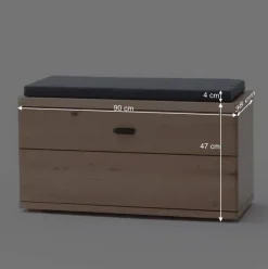 Schuhbank in Eiche Bianco & Grau - Arkadiuz