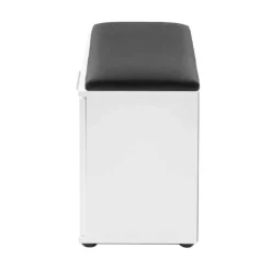 Schuhbank in Weiß mit Schwarz - Massa