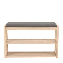 Schuhbank mit 52 cm Sitzhöhe aus Eiche White Wash - Vaxos