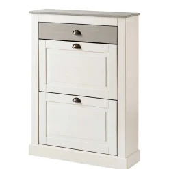 Schuhkipper in Weiß mit Grau - Lucasario