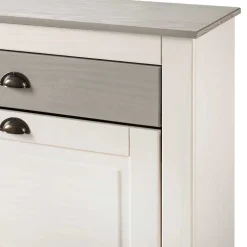 Schuhkipper in Weiß mit Grau - Lucasario