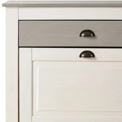 Schuhkipper in Weiß mit Grau - Lucasario