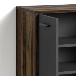 Schuh-Kommode in Anthrazit und Altholz NB - Oktaria