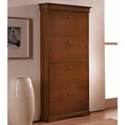 Schuhkommode in Nussbaum - 78x157x21 cm - Lemerzi