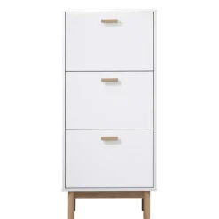 Schuhkommode in Weiß mit Eiche - Savuta