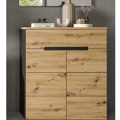 Schuhkommode in Wildeiche mit Grau - Norja