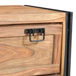 Schuhkommode Mendoza aus Akazie Massivholz und Metall