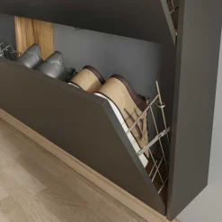 Schuhkommode und Spiegel Set - Sidgarus (zweiteilig)