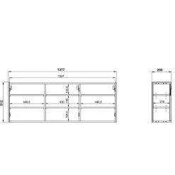 Schuhkommode und Spiegel Set - Cuyano (zweiteilig)