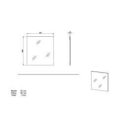 Schuhkommode und Wandspiegel Set - Bien (zweiteilig)