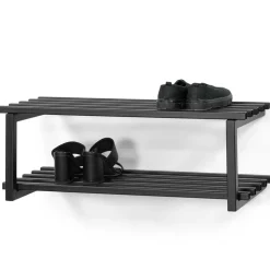 Schuhregal in Schwarz - pulverbeschichteter Stahl - Sanjo