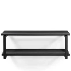 Schuhregal in Schwarz - pulverbeschichteter Stahl - Sanjo