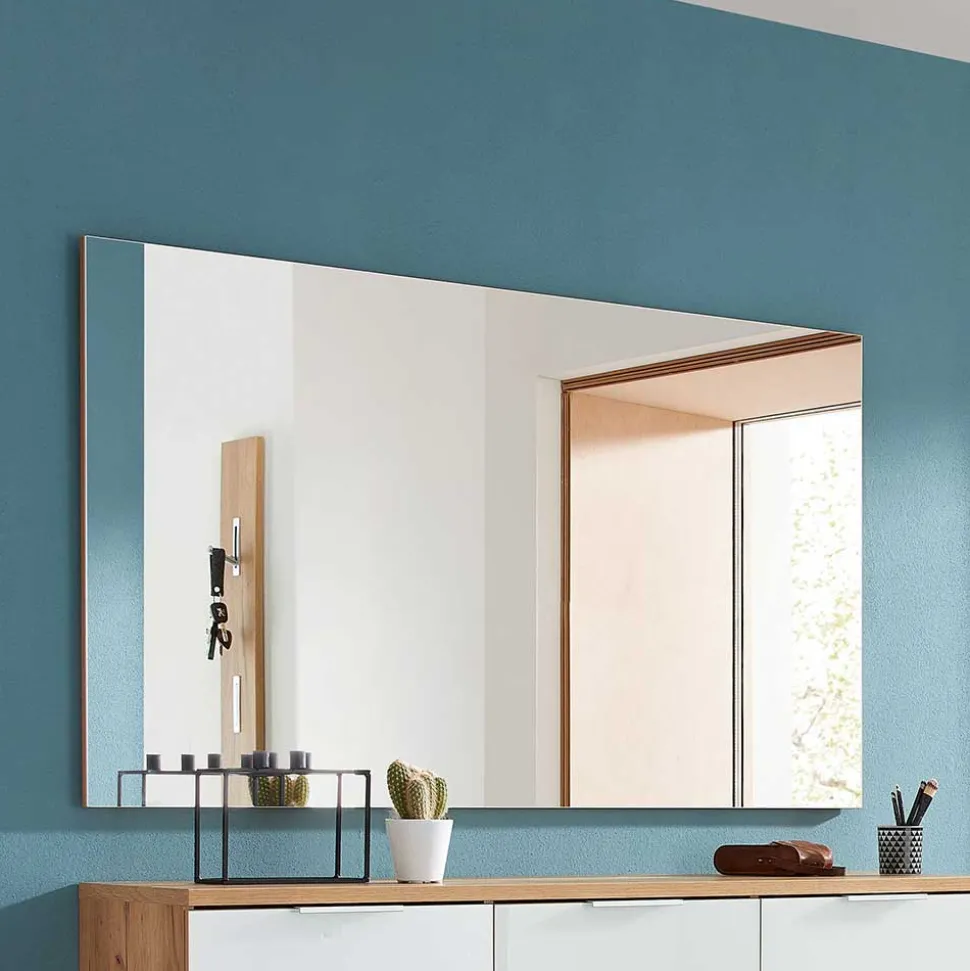 Schuhschrank & Wandspiegel Set Reestyl in Eiche Dekor (zweiteilig)