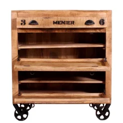 Schuhschrank aus Recyclingholz & Metall - Indri