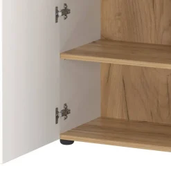 Schuhschrank in Weiß mit Eiche - Cooking