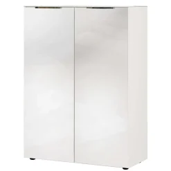 Schuhschrank in Weiß mit Glasbeschichtung - Kofi