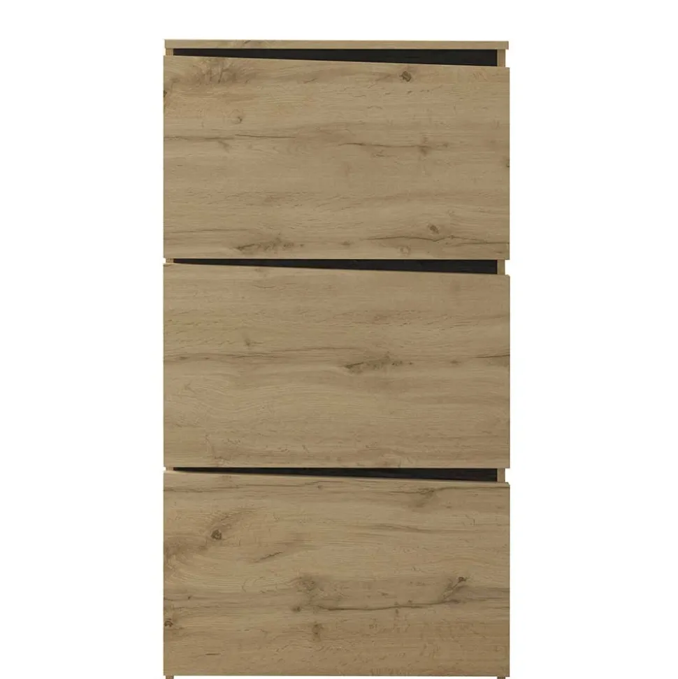 Schuhschrank in Wildeiche & Schwarzgrau - Paula