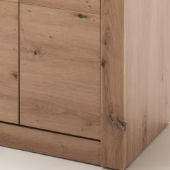 Schuhschrank in Wildeiche mit Dunkelgrau - Carry